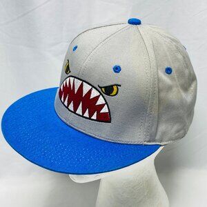 City Hunter USA Hat Gray & Blue Shark Adjustable Snapback Trucker Cap